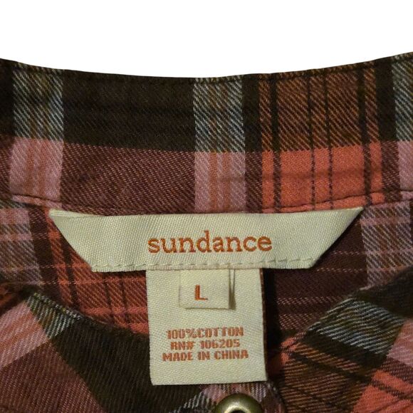 Sundance Tunic L Cotton Pink Plaid Preppy Fall Autumn Girly Grunge - Picture 4 of 8